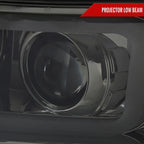 2007-2013 Chevrolet Silverado 1500/ 2007-2014 Silverado 2500HD 3500HD Dual LED C-Bar Projector Headlights (Chrome Housing/Smoked Lens)