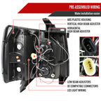2007-2013 Chevrolet Silverado 1500/ 2007-2014 Silverado 2500HD 3500HD Dual Halo Projector Headlights (Glossy Black Housing/Smoked Lens)