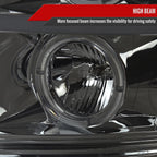 2007-2013 Chevrolet Silverado 1500/ 2007-2014 Silverado 2500HD 3500HD Dual Halo Projector Headlights w/ LED Light Bar (Chrome Housing/Smoked Lens)
