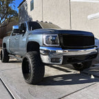 2007-2014 Chevrolet Silverado 1500/2500HD/3500HD LED C-Bar Projector Headlights (Matte Black Housing/Clear Lens)