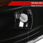 2007-2013 Chevrolet Silverado 1500/ 2007-2014 Silverado 2500HD 3500HD Dual Halo Projector Headlights (Matte Black Housing/Clear Lens)