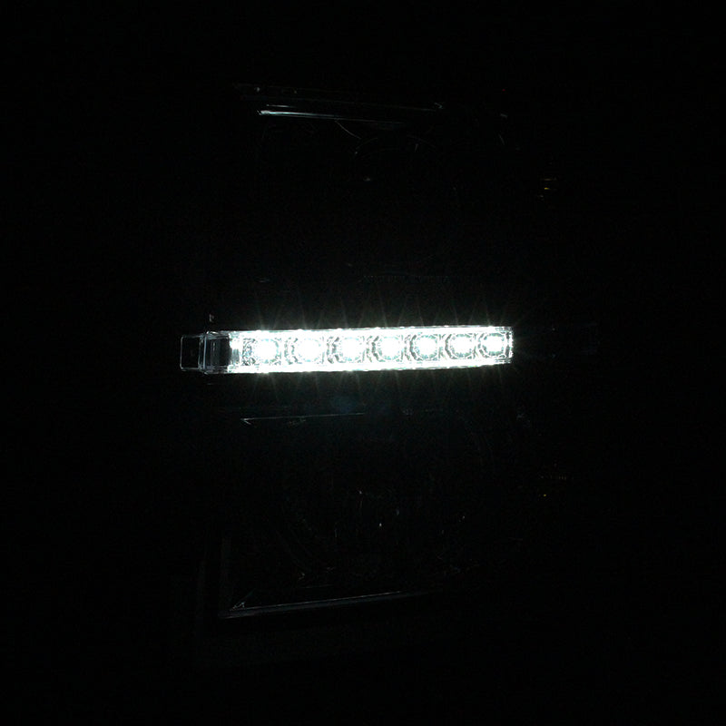 2014-2015 Chevrolet Silverado 1500 Projector Headlights w/ LED Light Strip (Chrome Housing/Clear Lens)