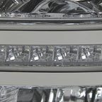 2014-2015 Chevrolet Silverado 1500 Projector Headlights w/ LED Light Strip (Chrome Housing/Clear Lens)