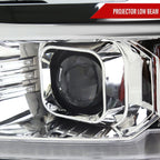 2014-2015 Chevrolet Silverado 1500 Switchback Sequential LED Bar Projector Headlights (Chrome Housing/Clear Lens)