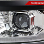 2014-2015 Chevrolet Silverado 1500 Switchback Sequential LED Bar Projector Headlights (Chrome Housing/Clear Lens/Black Trim)