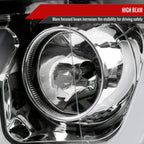 2014-2015 Chevrolet Silverado 1500 Dual LED U-Bar Projector Headlights w/ LED Turn Signal Lights (Chrome Housing/Clear Lens)