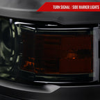 2014-2015 Chevrolet Silverado 1500 Projector Headlights (Chrome Housing/Smoked Lens/Black Trim)