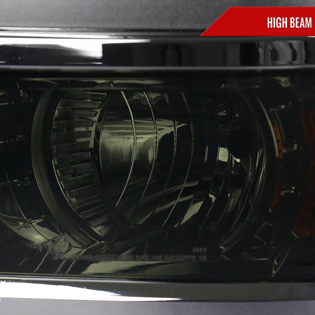 2014-2015 Chevrolet Silverado 1500 Projector Headlights (Glossy Black Housing/Smoked Lens/Chrome Trim)