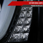 2014-2015 Chevrolet Silverado 1500 LED U-Bar Projector Headlights w/ LED Turn Signal Lights (Glossy Black Housing/Smoked Lens)