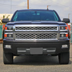 2014-2015 Chevrolet Silverado 1500 Switchback Sequential LED Bar Projector Headlights (Matte Black Housing/Clear Lens/Chrome Trim)