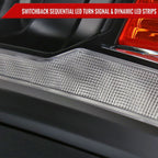 2014-2015 Chevrolet Silverado 1500 Switchback Sequential LED Bar Projector Headlights (Matte Black Housing/Clear Lens/Black Trim)