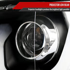 2014-2015 Chevrolet Silverado 1500 LED U-Bar Projector Headlights w/ LED Turn Signal Lights (Matte Black Housing/Clear Lens)