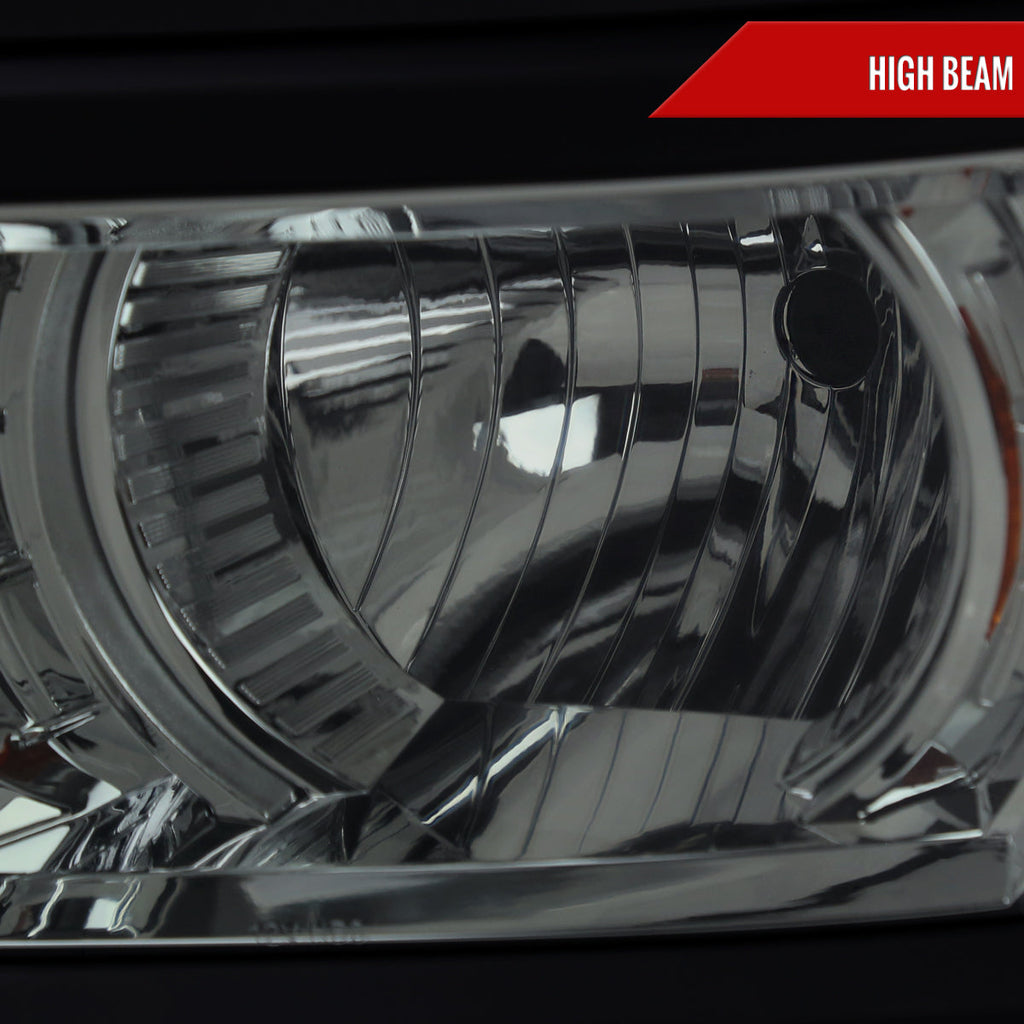 2014-2015 Chevrolet Silverado 1500 Projector Headlights w/ Black Trim (Chrome Housing/Light Smoked Lens)