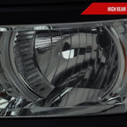 2014-2015 Chevrolet Silverado 1500 Projector Headlights w/ Black Trim (Chrome Housing/Light Smoked Lens)