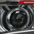2014-2015 Chevrolet Silverado 1500 Projector Headlights w/ Chrome Trim (Chrome Housing/Light Smoked Lens)