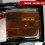 2014-2015 Chevrolet Silverado 1500 Projector Headlights w/ Chrome Trim (Chrome Housing/Light Smoked Lens)