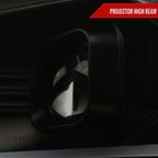 2014-2015 Chevrolet Silverado 1500 Switchback Sequential LED Bar Projector Headlights (Matte Black Housing/Smoked Lens/Black Trim)