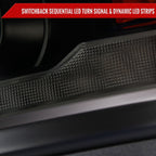 2014-2015 Chevrolet Silverado 1500 Switchback Sequential LED Bar Projector Headlights (Matte Black Housing/Smoked Lens/Black Trim)