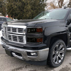 2014-2015 Chevrolet Silverado 1500 Switchback Sequential LED Bar Projector Headlights (Matte Black Housing/Smoked Lens/Black Trim)