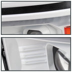 2014-2015 Chevrolet Silverado 1500 Switchback Sequential LED Bar Projector Headlights (White Housing/Clear Lens/Black Trim)