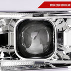 2015-2019 Chevrolet Silverado 2500HD/3500HD Switchback Sequential LED Turn Signal Projector Headlights (Chrome Housing/Clear Lens)