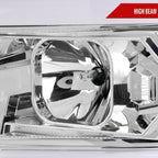 2015-2019 Chevrolet Silverado 2500HD/3500HD Switchback Sequential LED Turn Signal Projector Headlights (Chrome Housing/Clear Lens)