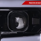 2015-2019 Chevrolet Silverado 2500HD/3500HD Switchback Sequential LED Turn Signal Projector Headlights (Glossy Black Housing/Smoked Lens)