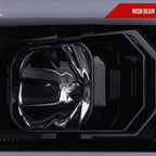 2015-2019 Chevrolet Silverado 2500HD/3500HD Switchback Sequential LED Turn Signal Projector Headlights (Glossy Black Housing/Smoked Lens)