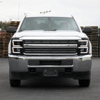 2015-2019 Chevrolet Silverado 2500HD/3500HD Switchback Sequential LED Turn Signal Projector Headlights (Glossy Black Housing/Smoked Lens)