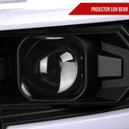 2015-2019 Chevrolet Silverado 2500HD/3500HD Switchback Sequential LED Turn Signal Projector Headlights (Matte Black Housing/Clear Lens)