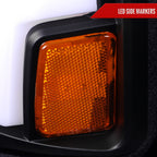 2015-2019 Chevrolet Silverado 2500HD/3500HD Switchback Sequential LED Turn Signal Projector Headlights (Matte Black Housing/Clear Lens)