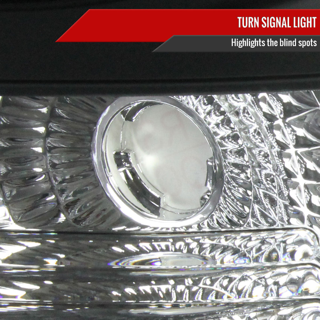 1999-2002 Chevrolet Silverado 1500 2500/ 2000-2006 Tahoe Suburban 1PC Projector Headlights w/ LED Light Strip & Bumper Lights (Matte Black Housing/Clear Lens)