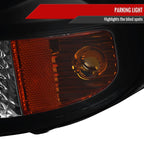 1999-2002 Chevrolet Silverado 1500 2500/ 2000-2006 Tahoe Suburban 1PC Projector Headlights w/ Bumper Lights (Black Housing/Smoked Lens)
