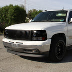 1999-2002 Chevrolet Silverado 1PC Projector Headlights w/ LED Light Strip & Bumper Lights (Black Housing/Smoked Lens)