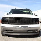 1999-2002 Chevrolet Silverado 1PC Projector Headlights w/ LED Light Strip & Bumper Lights (Black Housing/Smoked Lens)