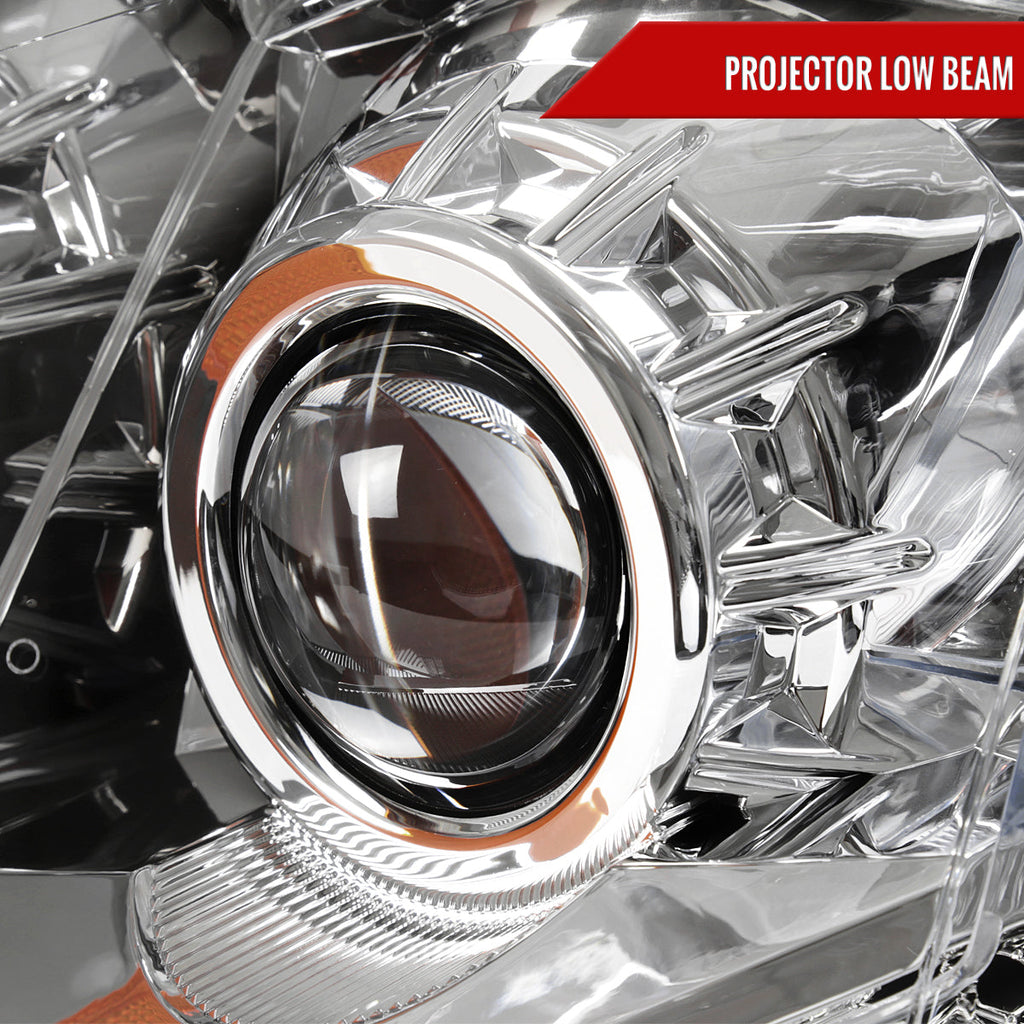 2010-2016 Cadillac SRX Projector Headlights (Chrome Housing/Clear Lens)