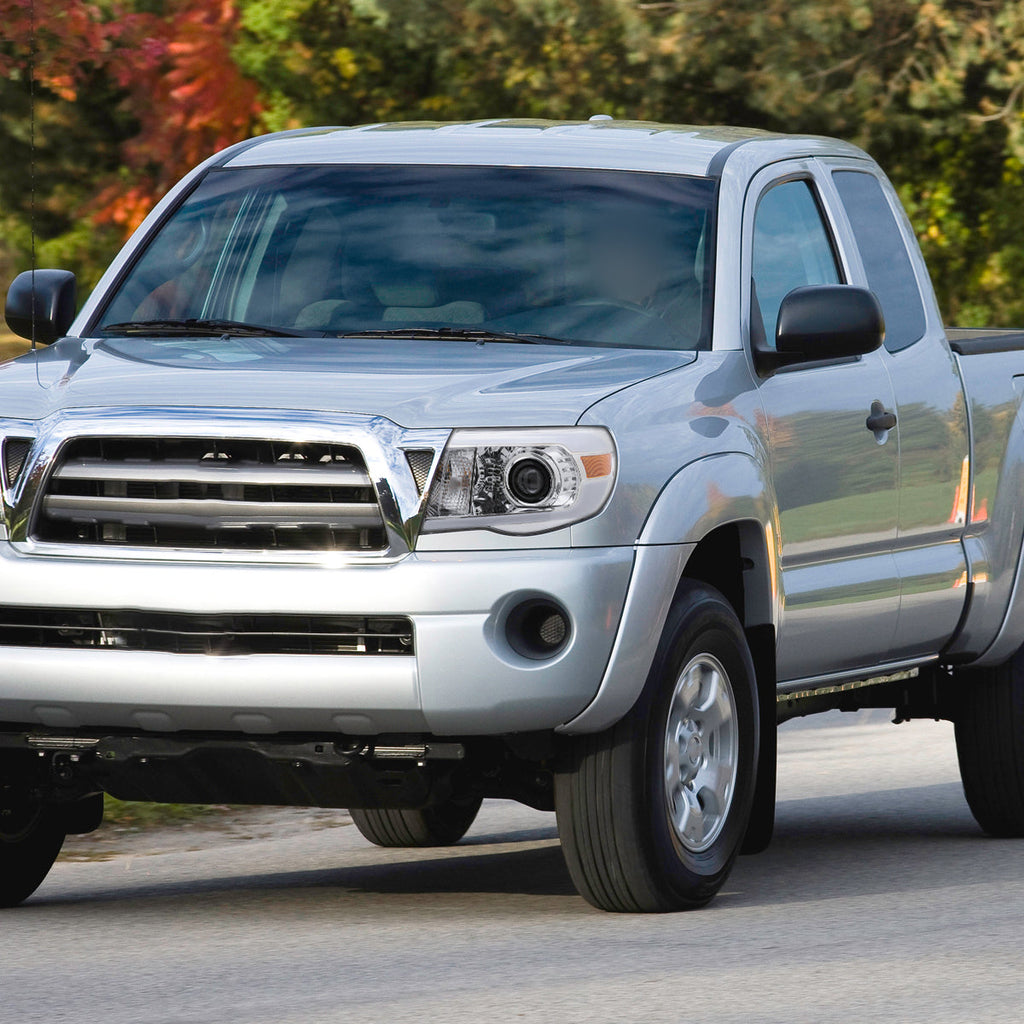 2005-2011 Toyota Tacoma LED Bar Projector Headlights (Chrome Housing/Clear Lens)