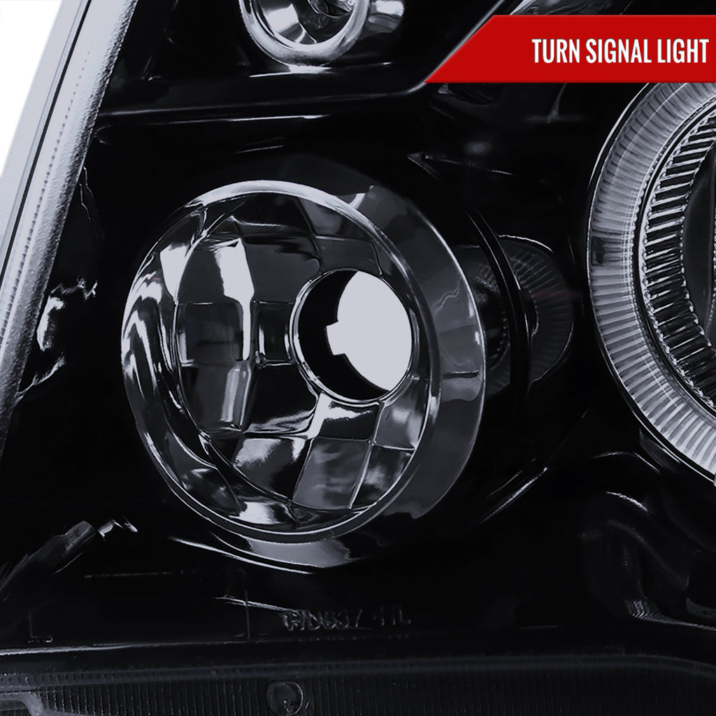 2005-2011 Toyota Tacoma Dual Halo Projector Headlights (Glossy Black Housing/Smoked Lens)