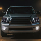 2005-2011 Toyota Tacoma Dual Halo Projector Headlights (Glossy Black Housing/Smoked Lens)