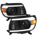 2005-2011 Toyota Tacoma LED Bar Projector Headlights (Matte Black Housing/Clear Lens)