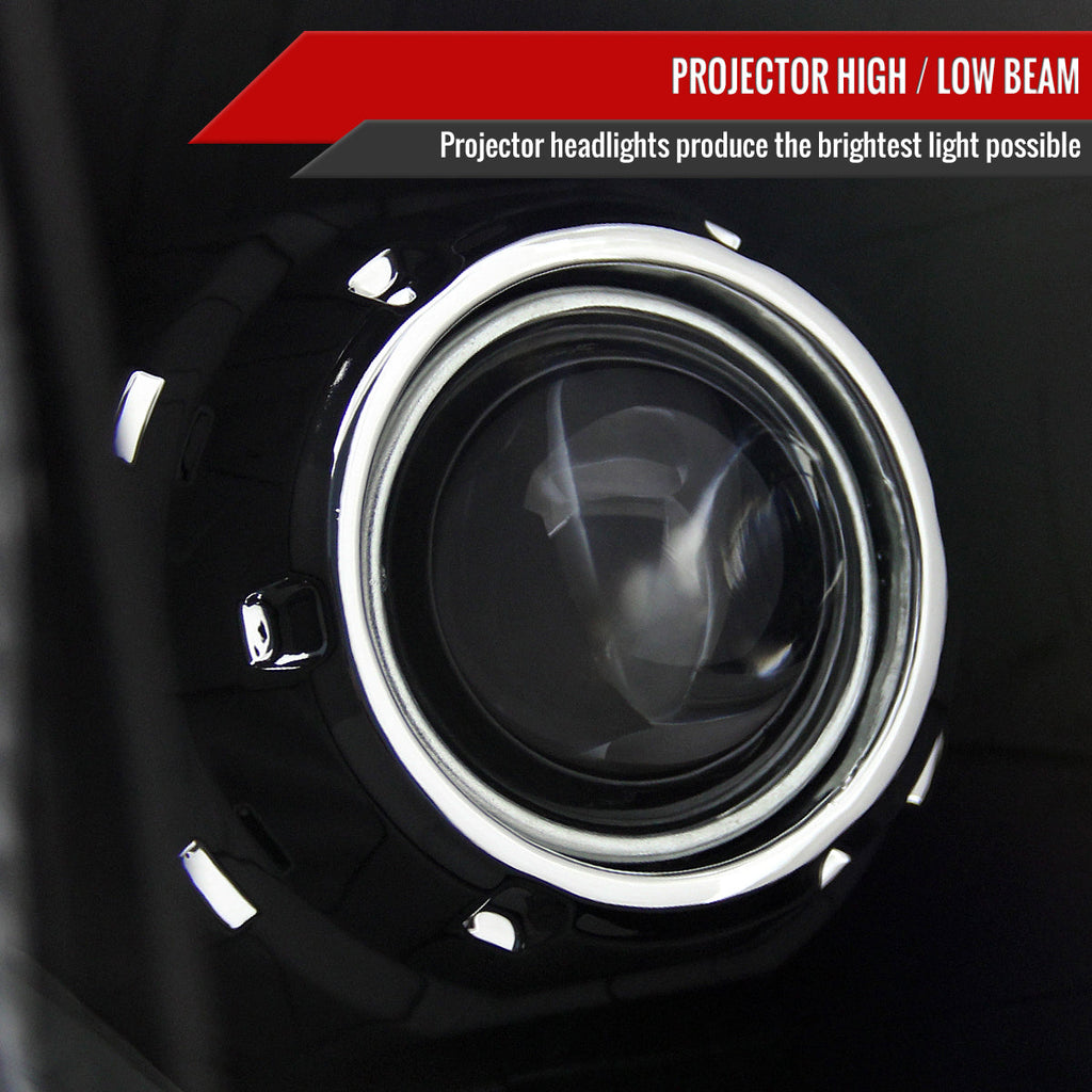 2005-2011 Toyota Tacoma Retro Style Projector Headlights (Matte Black Housing/Clear Lens)