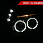 2005-2011 Toyota Tacoma Dual Halo Projector Headlights (Matte Black Housing/Clear Lens)