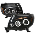 2005-2011 Toyota Tacoma Dual Halo Projector Headlights (Matte Black Housing/Clear Lens)