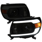 2005-2011 Toyota Tacoma LED Bar Projector Headlights (Chrome Housing/Smoked Lens)