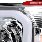 2012-2015 Toyota Tacoma LED C-Bar Projector Headlights w/ LED Parking Light (Chrome Housing/Clear Lens)