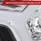 2012-2015 Toyota Tacoma Switchback Sequential LED Bar Projector Headlights (Chrome Housing/Clear Lens)