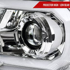 2012-2015 Toyota Tacoma LED C-Bar Projector Headlights (Chrome Housing/Clear Lens)