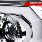 2012-2015 Toyota Tacoma LED C-Bar Projector Headlights (Chrome Housing/Clear Lens)