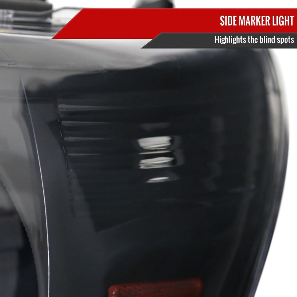 2012-2015 Toyota Tacoma Retro Style Projector Headlights (Matte Black Housing/Clear Lens)