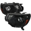 2012-2015 Toyota Tacoma Retro Style Projector Headlights (Matte Black Housing/Clear Lens)